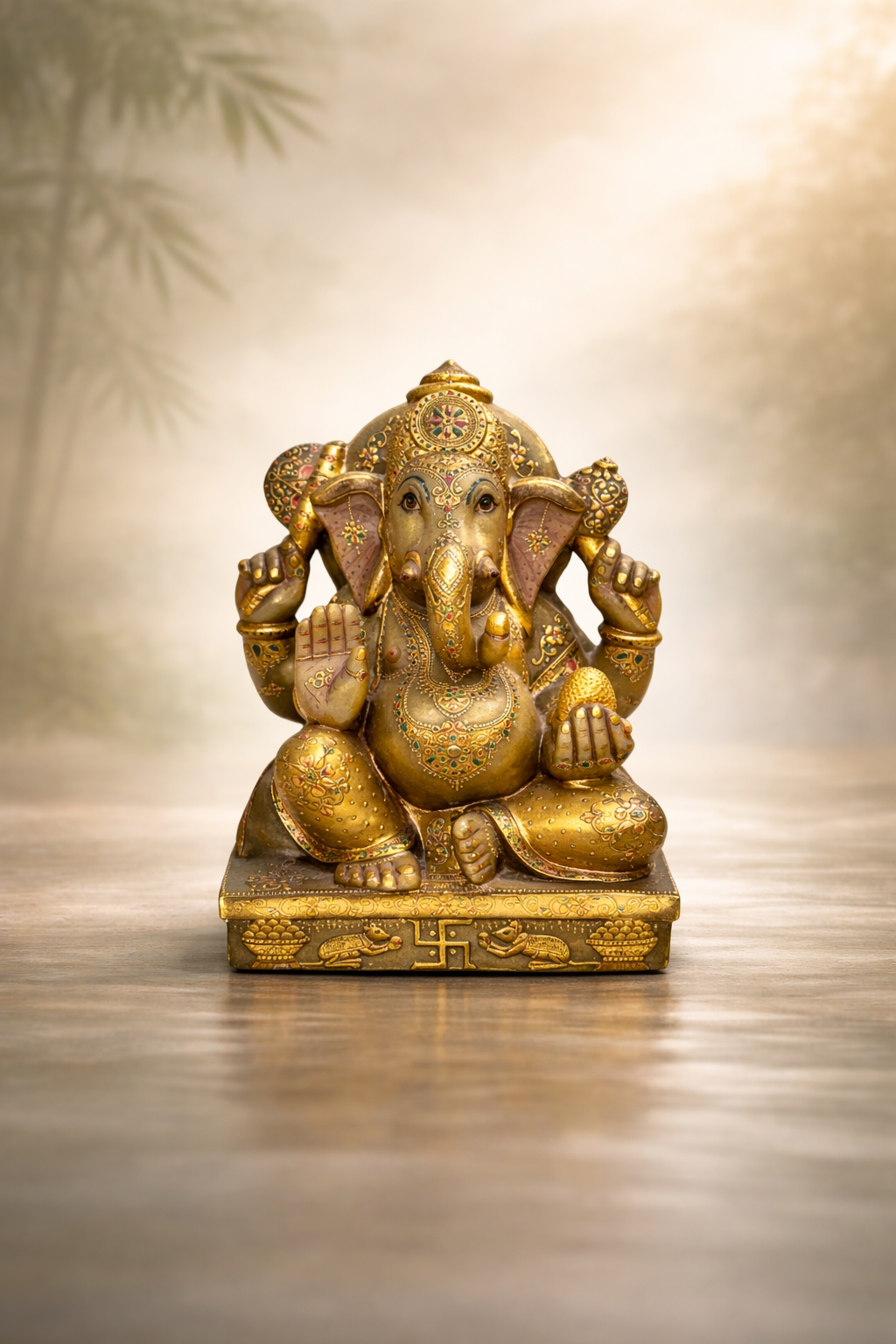 Green Jade Ganesha | 17 Inch