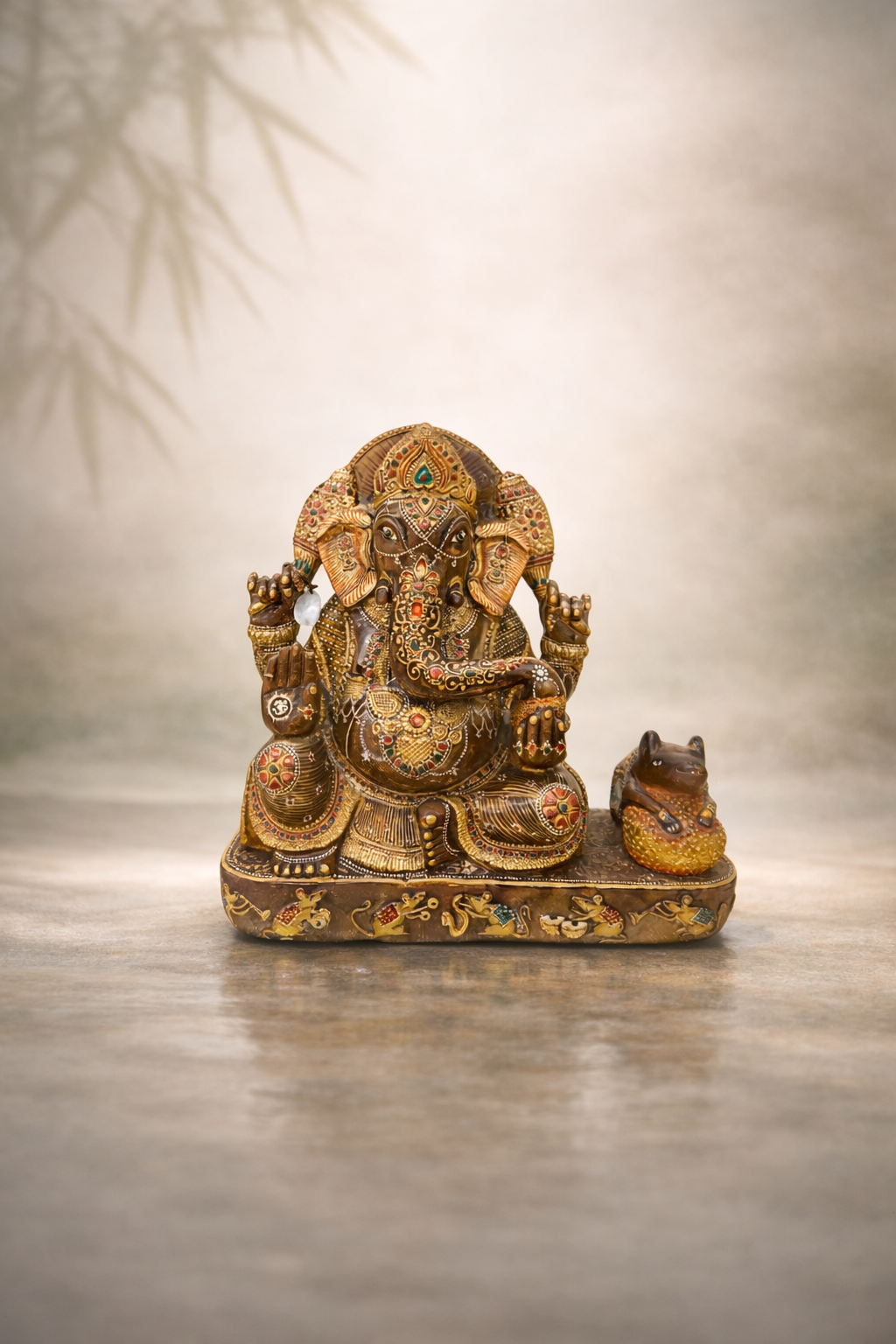 Brown Jade Ganesha | 14 Inch