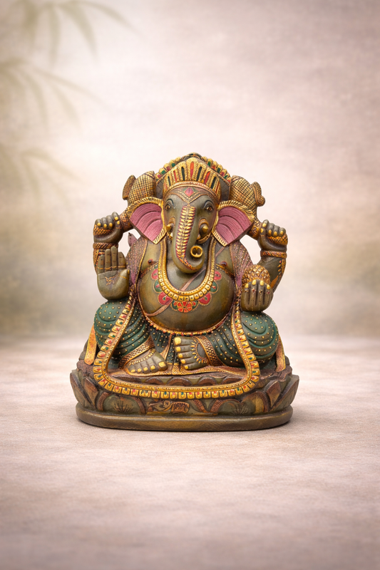 Green Aventurine Ganesha | 21 Inch