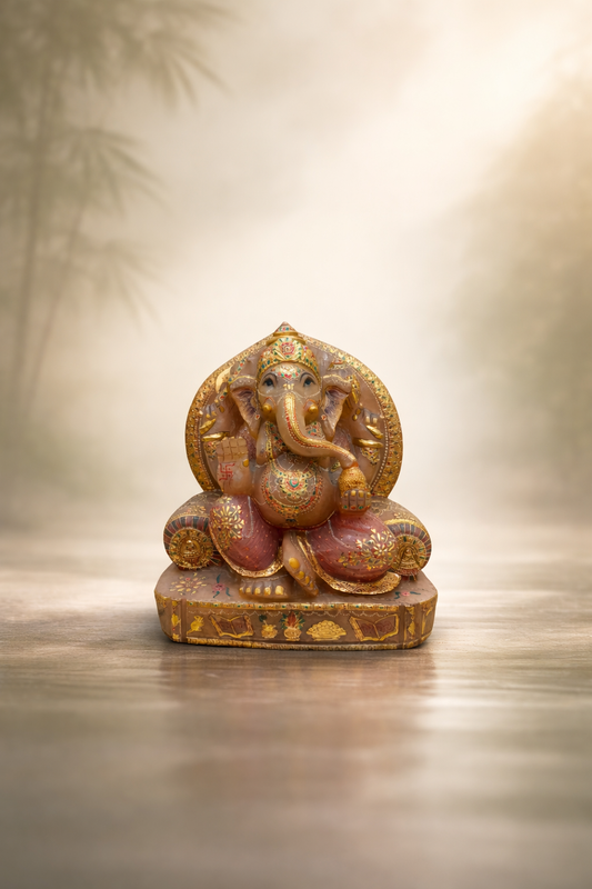 Rose Quartz Ganesha | 15 Inch