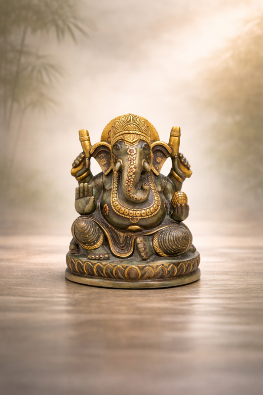 Green Aventurine Ganesha | 16 Inch