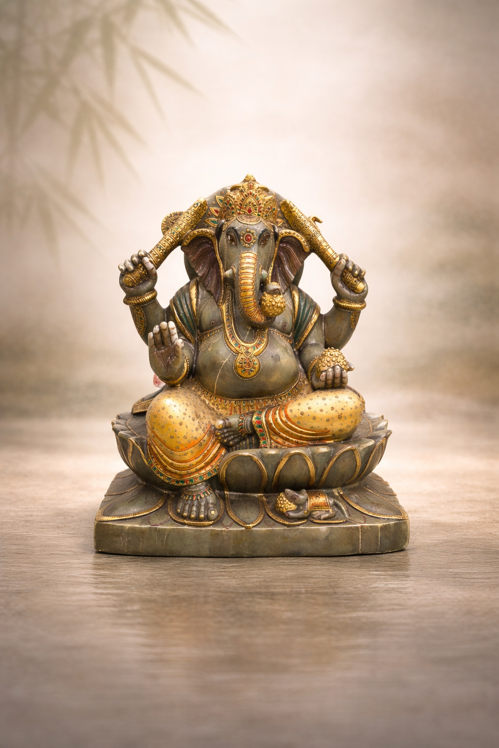 Green Jade Ganesha | 20 Inch
