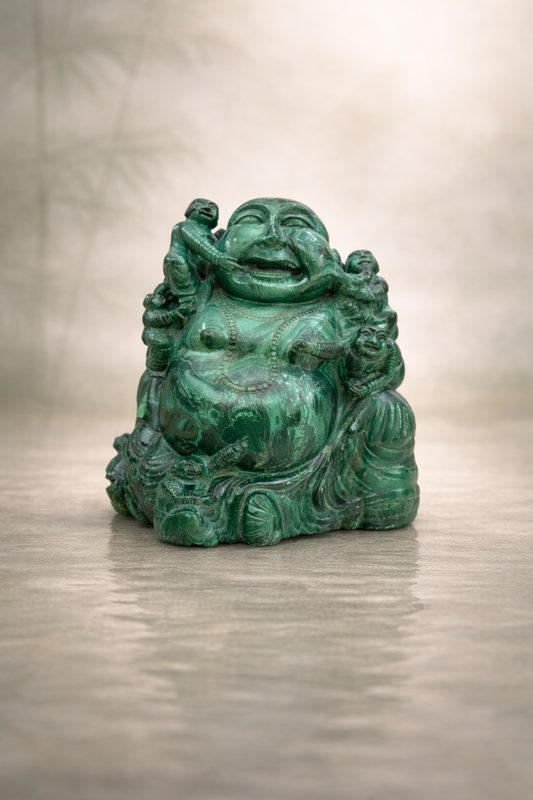 Gemstone Laughing Buddha deity